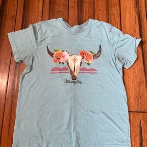 Wrangler Floral Graphic Tee in Teal